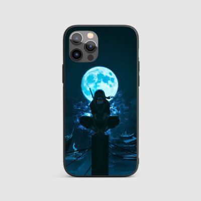 phone case Itachi Uchiha Blue Moon Metal Phone Cover back view