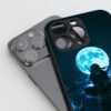 Itachi Uchiha Blue Moon Metal Phone Cover side view