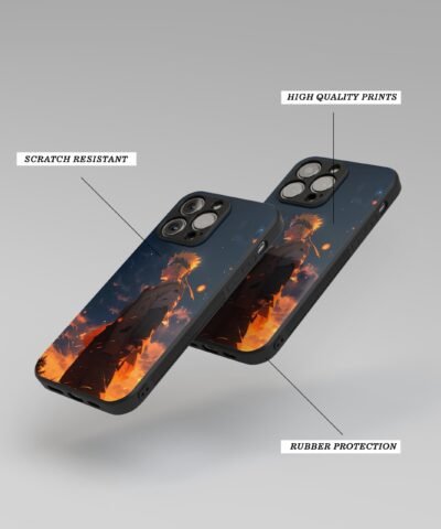 Metal Phone Cover Naruto Aesthetic Metal Phone Cover angle view