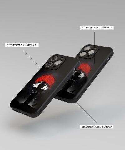 printed back cover Uchiha Clan Symbol Metal Phone Cover angle