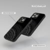 Mandala Art Black Silicone Armored Phone Case