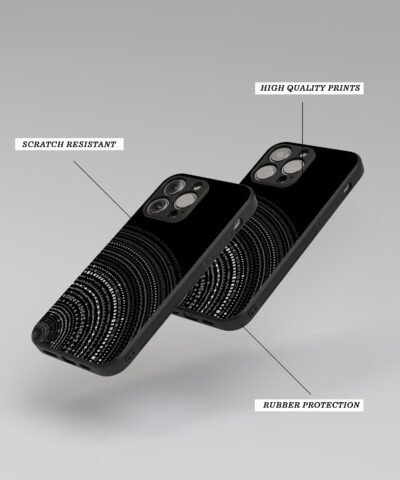 0-min Mandala Art Black Silicone Armored Phone Case