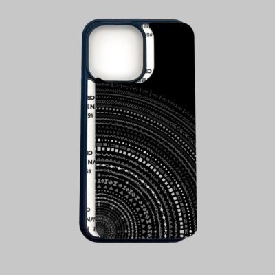 01-min Mandala Art Black Silicone Armored Phone Case