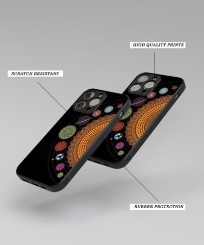 02-min Mandala Solar System Silicone Armored Phone Case