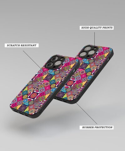 02-min Colorful Ethnic Pattern Silicone Armored Phone Case