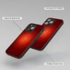 Golden Mandala On Red Silicone Armored Phone Cases