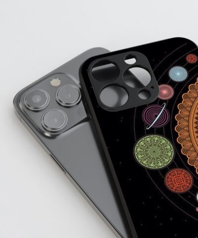 03-min Mandala Solar System Silicone Armored Phone Case