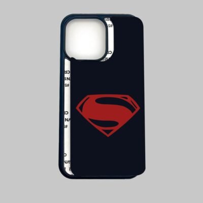 Black Superman logo Silicone Armored Phone Case