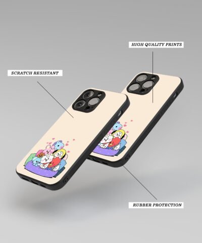 04-min BTS Kawaii BT 21 Silicone Armored Phone Case