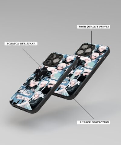 06-Recovered-min Satoru Gojo Collage Silicone Armored Phone Case