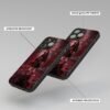 Itachi Aesthetic Silicone Armored Phone Case angle view