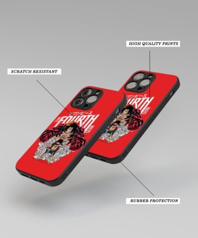 06-min Luffy The Fourth Gear Red Silicone Armored Phone Case
