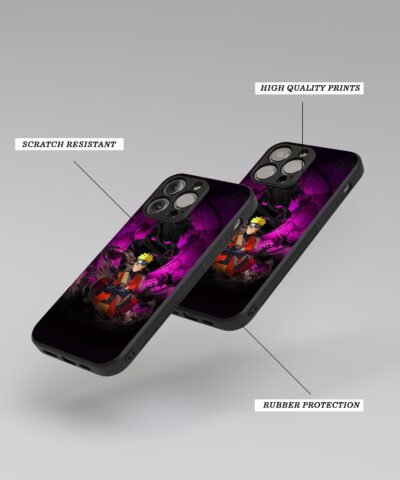back cover Naruto Clone Silicone Armored Phone Case angle view