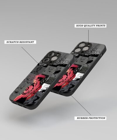 06-min Yuji Red & Black Silicone Armored Phone Case
