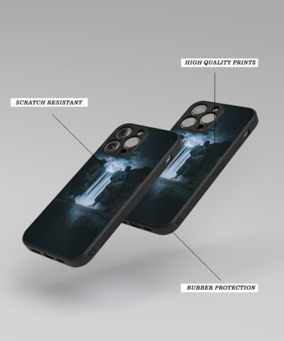 printed cover Senju Statue Silicone Armored Phone Case angle