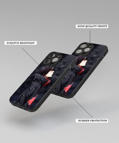 printed case Itachi Uchiha Silicone Armored Phone Case angle