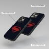 Black Superman logo Silicone Armored Phone Case