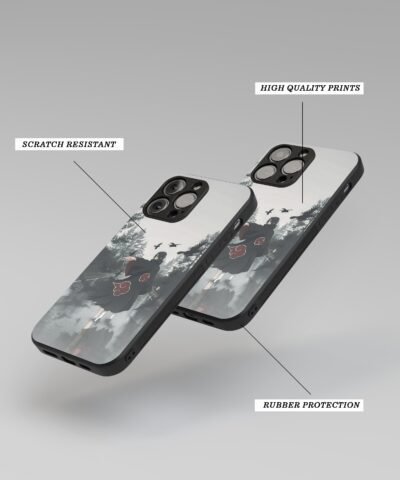 anime case Uchiha Itachi Silicone Armored Phone Case angle view
