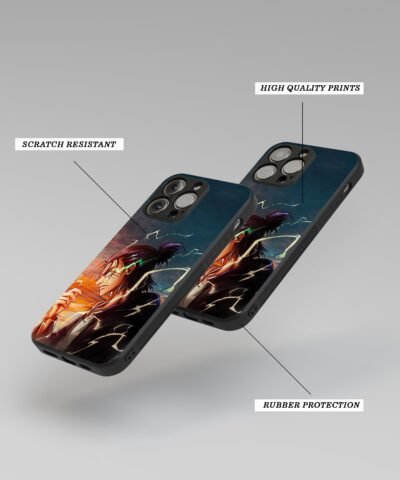 06-min Eren Yeager Lightning Silicone Armored Phone Case