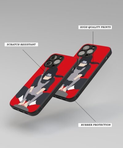 printed cover Itachi Uchiha Art Silicone Armored Phone Case angle