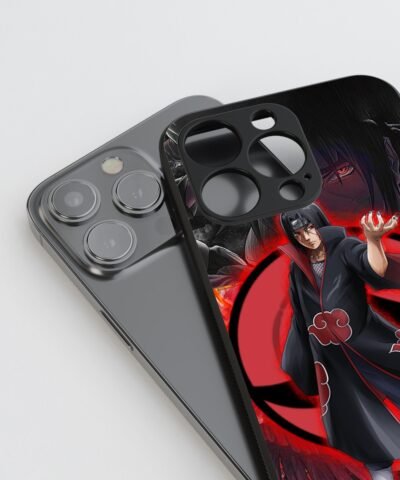Itachi Uchiha Silicone Armored Phone Case side view