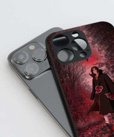 back phone case Itachi Aesthetic Silicone Armored Phone Case side view