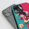 One Piece Luffy Red Blue Silicone Armored Phone Case
