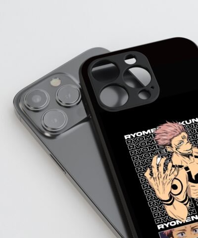 07-min Ryomen Sukuna Pattern Silicone Armored Phone Case