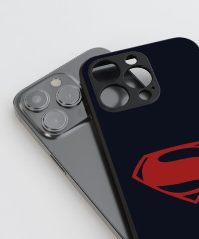 Black Superman logo Silicone Armored Phone Case