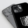 Wings of Freedom black Silicone Armored Phone Case