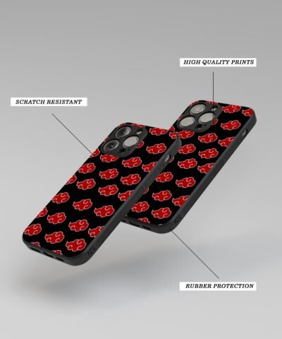 mobile case Akatsuki Red Cloud Metal Phone Cover angle