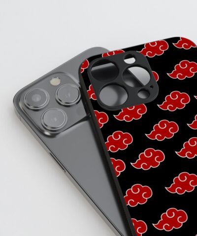 Akatsuki Red Cloud Metal Phone Cover side view-min Akatsuki Red Cloud Metal Phone Cover side