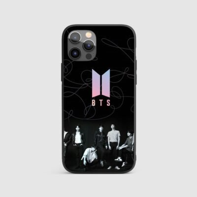 BTS With logo Silicone Armored Phone Cases-min BTS With logo Silicone Armored Phone Case