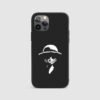 Black Luffy Smile Silicone Armored Phone Case