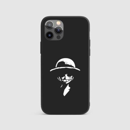 Black Luffy Smile Silicone Armored Phone Case