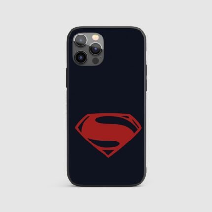 Black Superman logo Silicone Armored Phone Case