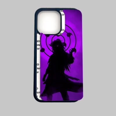 anime cover Dark Themed Sasuke Uchiha Metal Phone Cover exploded