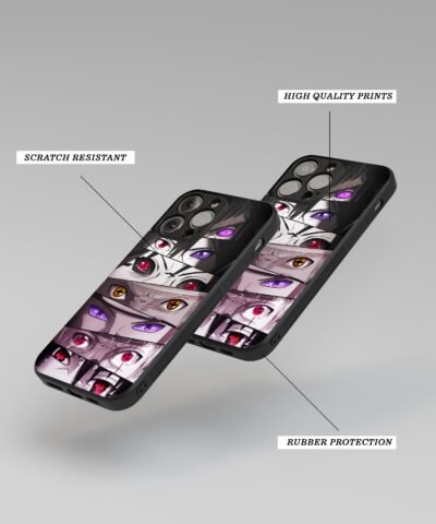 mobile case Famous Naruto Eyes Metal Phone Cover angle