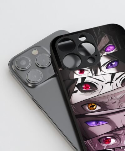 mobile phone cover Famous Naruto Eyes Metal Phone Cover side