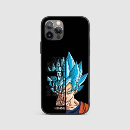 Goku Blue Hair Silicone Armored Phone Case