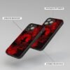 Itachi Red Moon Metal Phone Cover angle