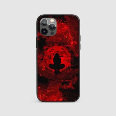 mobile phone cover Itachi Red Moon Metal Phone Cover