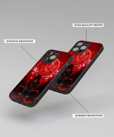 printed cover Itachi Sharingan Metal Phone Cover angle