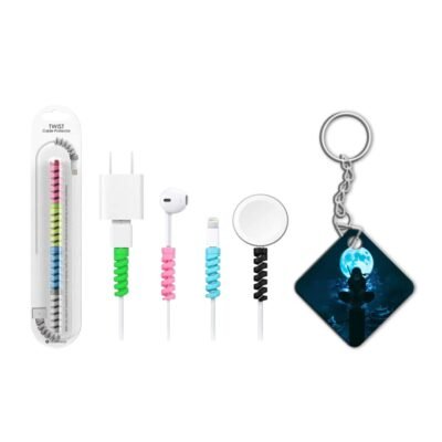 keychain with cable protector Itachi Uchiha Blue Moon keychain with cable protector