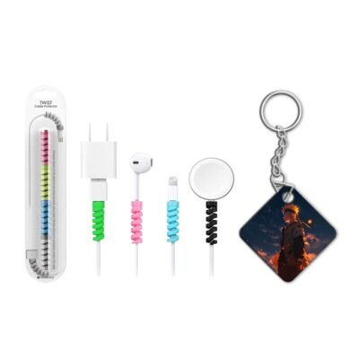 keychain with cable protector Naruto Aesthetic keychain with cable protector