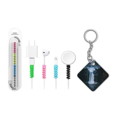 keychain with cable protector Senju Statue keychain with cable protector