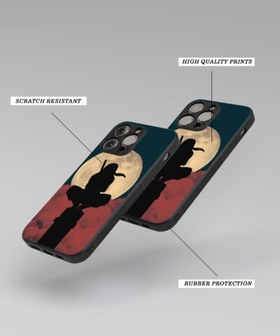 printed cover Uchiha Itachi Shadow Metal Phone Cover angle