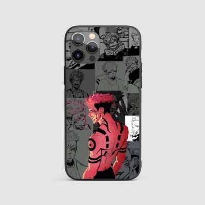 anime mobile case Yuji Red & Black Silicone Armored Phone Case