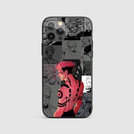 Yuji Red & Black Silicone Armored Phone Case