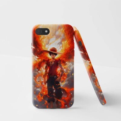 printed back cover Luffy x Ace Matte Phone Case